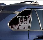 New York Giants NFL Rear Side Quarter Window Vinyl Decal Stickers Fits Toyota Rav4