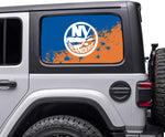 New York Islanders NHL Rear Side Quarter Window Vinyl Decal Stickers Fits Jeep Wrangler