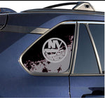 New York Islanders NHL Rear Side Quarter Window Vinyl Decal Stickers Fits Toyota Rav4