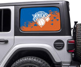 New York Knicks NBA Rear Side Quarter Window Vinyl Decal Stickers Fits Jeep Wrangler