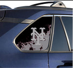 New York Mets MLB Rear Side Quarter Window Vinyl Decal Stickers Fits Toyota Rav4