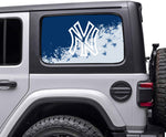 New York Yankees MLB Rear Side Quarter Window Vinyl Decal Stickers Fits Jeep Wrangler