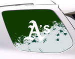 Oakland Athletics MLB Rear Side Quarter Window Vinyl Decal Stickers Fits Toyota 4Runner