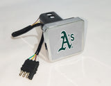 Oakland Athletics MLB Hitch Cover LED Brake Light for Trailer