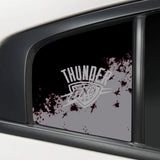 Oklahoma City Thunder NBA Rear Side Quarter Window Vinyl Decal Stickers Fits Dodge Charger