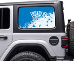 Oklahoma City Thunder NBA Rear Side Quarter Window Vinyl Decal Stickers Fits Jeep Wrangler