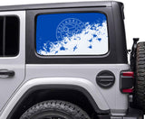 Philadelphia 76ers NBA Rear Side Quarter Window Vinyl Decal Stickers Fits Jeep Wrangler