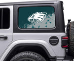 Philadelphia Eagles NFL Rear Side Quarter Window Vinyl Decal Stickers Fits Jeep Wrangler