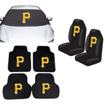 Pittsburgh Pirates MLB Car Front Windshield Cover Seat Cover Floor Mats