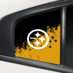 Pittsburgh Steelers NFL Rear Side Quarter Window Vinyl Decal Stickers Fits Dodge Charger