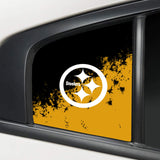 Pittsburgh Steelers NFL Rear Side Quarter Window Vinyl Decal Stickers Fits Dodge Charger