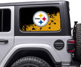 Pittsburgh Steelers NFL Rear Side Quarter Window Vinyl Decal Stickers Fits Jeep Wrangler