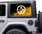 Pittsburgh Steelers NFL Rear Side Quarter Window Vinyl Decal Stickers Fits Jeep Wrangler