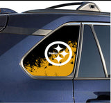 Pittsburgh Steelers NFL Rear Side Quarter Window Vinyl Decal Stickers Fits Toyota Rav4