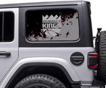 Sacramento Kings NBA Rear Side Quarter Window Vinyl Decal Stickers Fits Jeep Wrangler