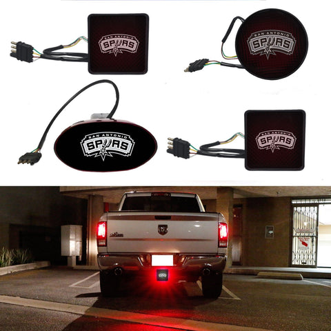 San Antonio Spurs NBA Hitch Cover LED Brake Light for Trailer