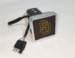 San Diego Padres MLB Hitch Cover LED Brake Light for Trailer