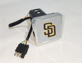 San Diego Padres MLB Hitch Cover LED Brake Light for Trailer