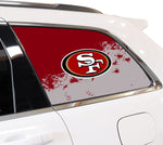 San Francisco 49ers NFL Rear Side Quarter Window Vinyl Decal Stickers Fits Jeep Grand