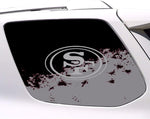 San Francisco 49ers NFL Rear Side Quarter Window Vinyl Decal Stickers Fits Toyota 4Runner