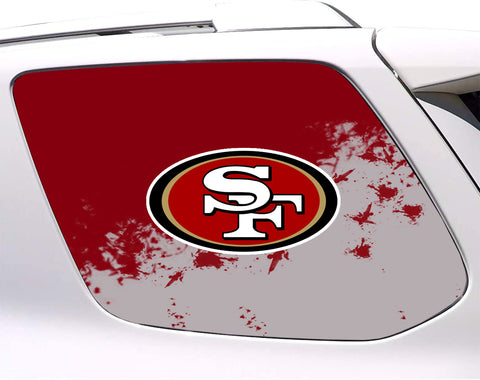 San Francisco 49ers NFL Rear Side Quarter Window Vinyl Decal Stickers Fits Toyota 4Runner