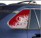 San Francisco 49ers NFL Rear Side Quarter Window Vinyl Decal Stickers Fits Toyota Rav4