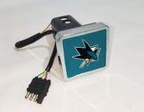 San Jose Sharks NHL Hitch Cover LED Brake Light for Trailer