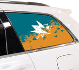 San Jose Sharks NHL Rear Side Quarter Window Vinyl Decal Stickers Fits Jeep Grand