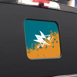 San Jose Sharks NHL Rear Back Middle Window Vinyl Decal Stickers Fits Dodge Ram GMC Chevy Tacoma Ford