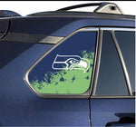 Seattle Seahawks NFL Rear Side Quarter Window Vinyl Decal Stickers Fits Toyota Rav4