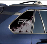 Seattle Seahawks NFL Rear Side Quarter Window Vinyl Decal Stickers Fits Toyota Rav4