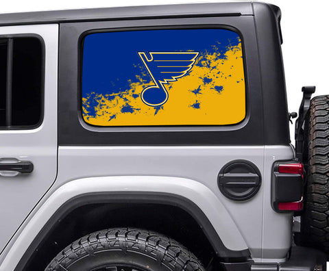 St. Louis Blues NHL Rear Side Quarter Window Vinyl Decal Stickers Fits Jeep Wrangler