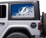 Tampa Bay Lightning NHL Rear Side Quarter Window Vinyl Decal Stickers Fits Jeep Wrangler