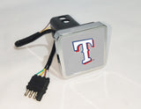 Texas Rangers MLB Hitch Cover LED Brake Light for Trailer