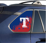 Texas Rangers MLB Rear Side Quarter Window Vinyl Decal Stickers Fits Toyota Rav4