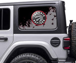 Toronto Raptors NBA Rear Side Quarter Window Vinyl Decal Stickers Fits Jeep Wrangler