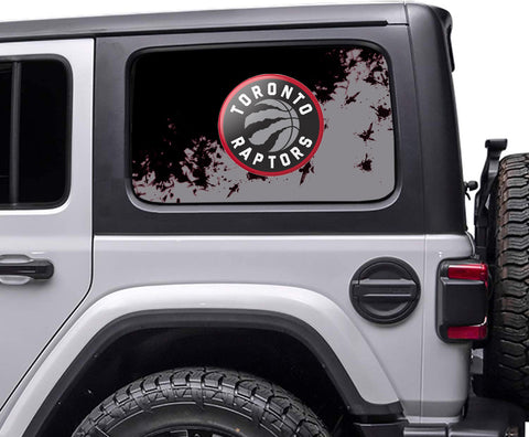 Toronto Raptors NBA Rear Side Quarter Window Vinyl Decal Stickers Fits Jeep Wrangler