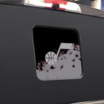 Utah Jazz NBA Rear Back Middle Window Vinyl Decal Stickers Fits Dodge Ram GMC Chevy Tacoma Ford