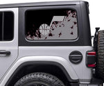 Utah Jazz NBA Rear Side Quarter Window Vinyl Decal Stickers Fits Jeep Wrangler