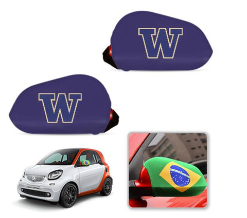 Washington Huskies NCAAB Car rear view mirror cover-View Elastic