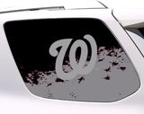 Washington Nationals MLB Rear Side Quarter Window Vinyl Decal Stickers Fits Toyota 4Runner