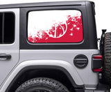 Washington Wizards NBA Rear Side Quarter Window Vinyl Decal Stickers Fits Jeep Wrangler