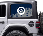 Winnipeg Jets NHL Rear Side Quarter Window Vinyl Decal Stickers Fits Jeep Wrangler