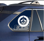 Winnipeg Jets NHL Rear Side Quarter Window Vinyl Decal Stickers Fits Toyota Rav4